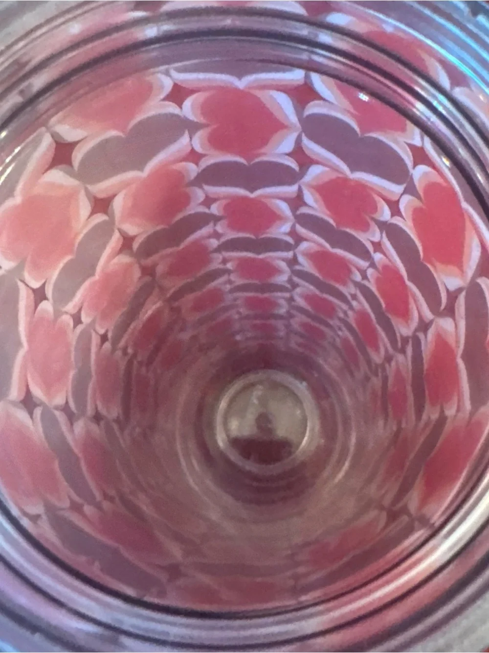 Starbucks Red and Dark Purple Heart Pattern Tumbler